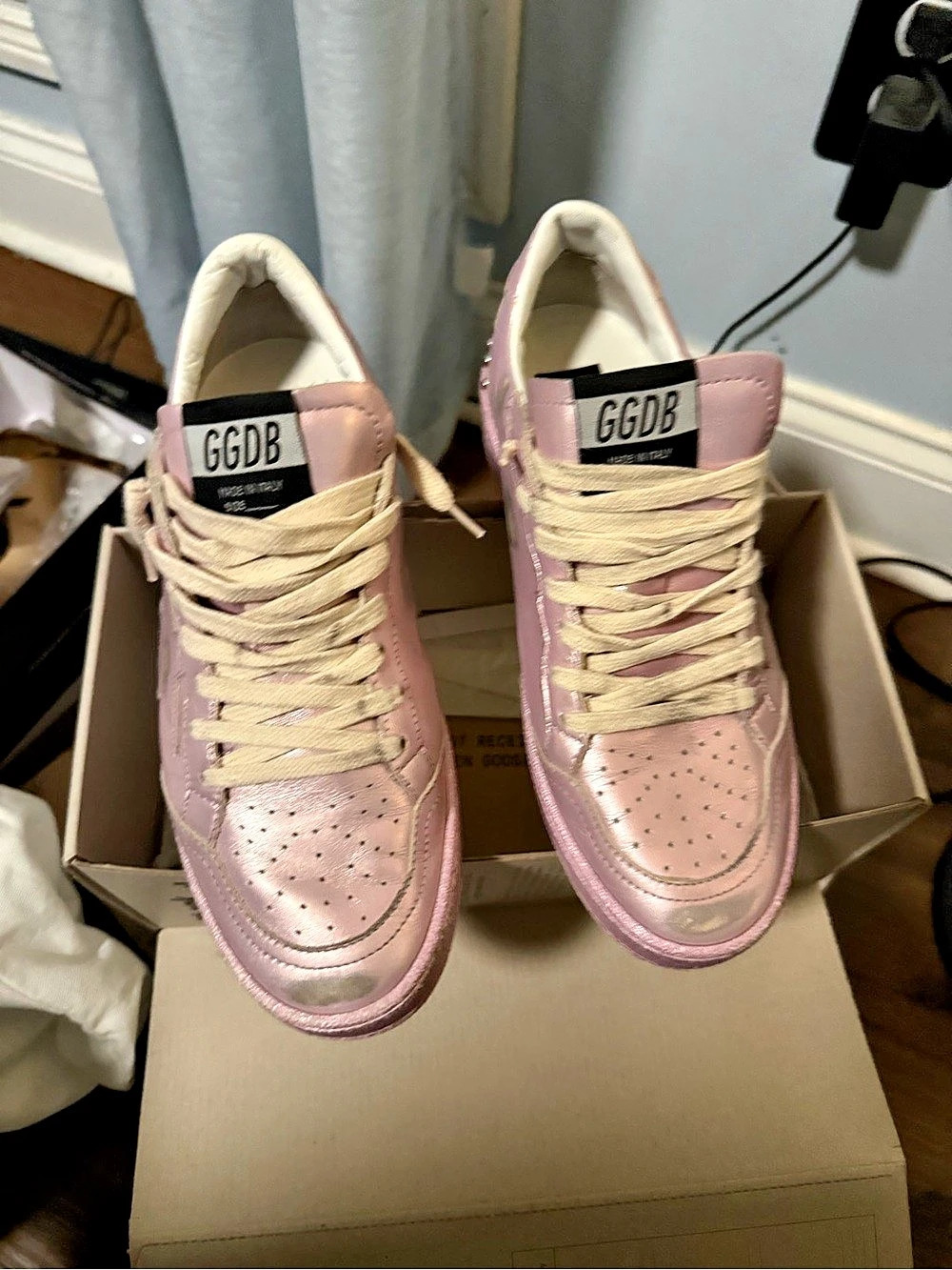 Golden Goose Ball Star Pink Leather Sneakers EU 37